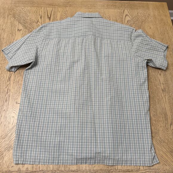 Arrow Men’s Large Checkered Short Sleeve Button Front Shirt Top - Picture 2 of 7